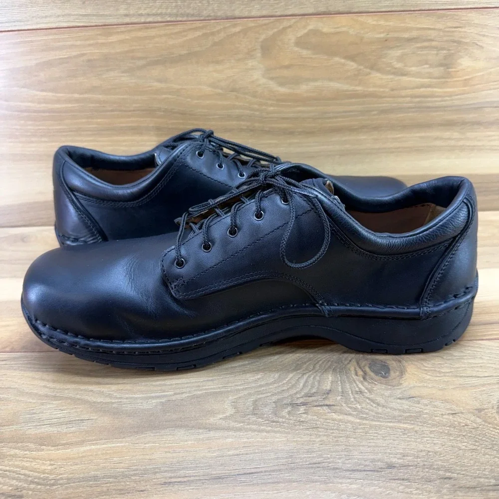Red Wing Aluminum Toe Oxford Low Work Shoe 13 D Black Leather Oil Slip Resistant